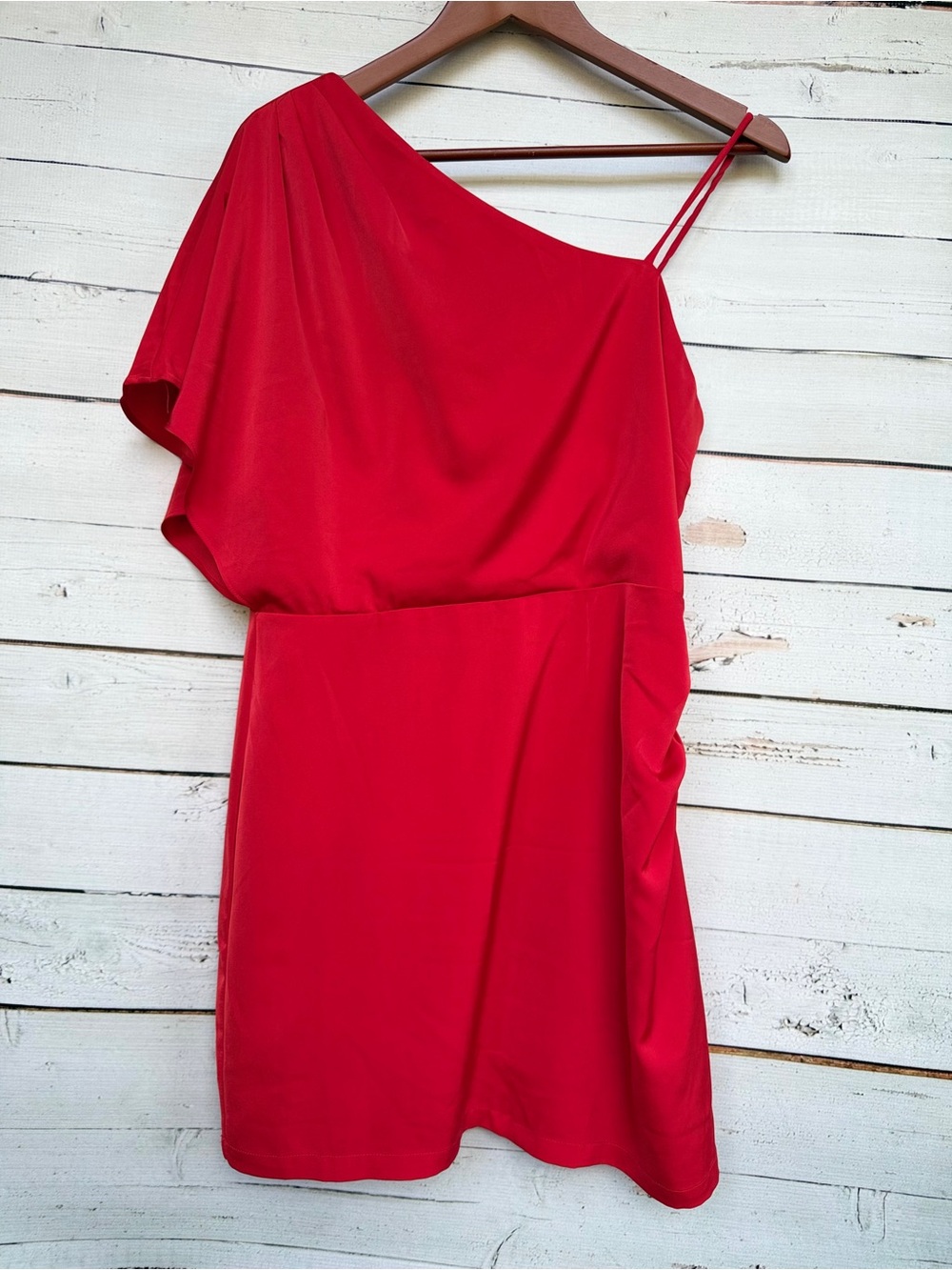 Pants Store One Shoulder Asymmetric Draped Mini Dress Size Large